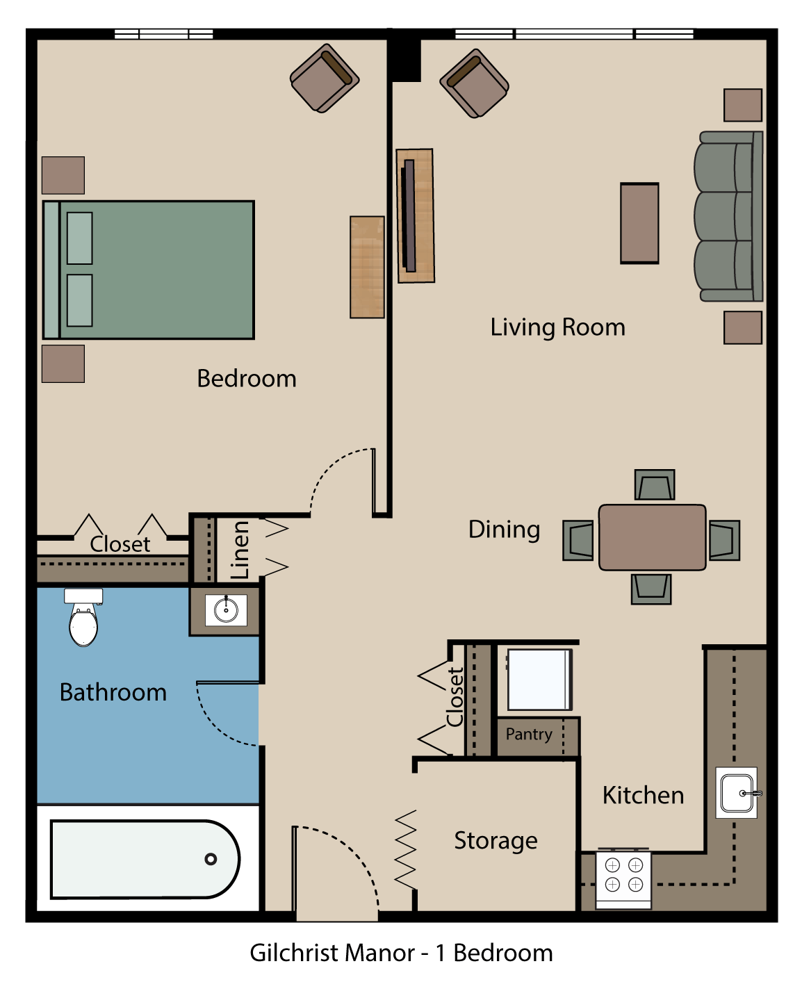 Gilchrist Manor 1 Bedroom